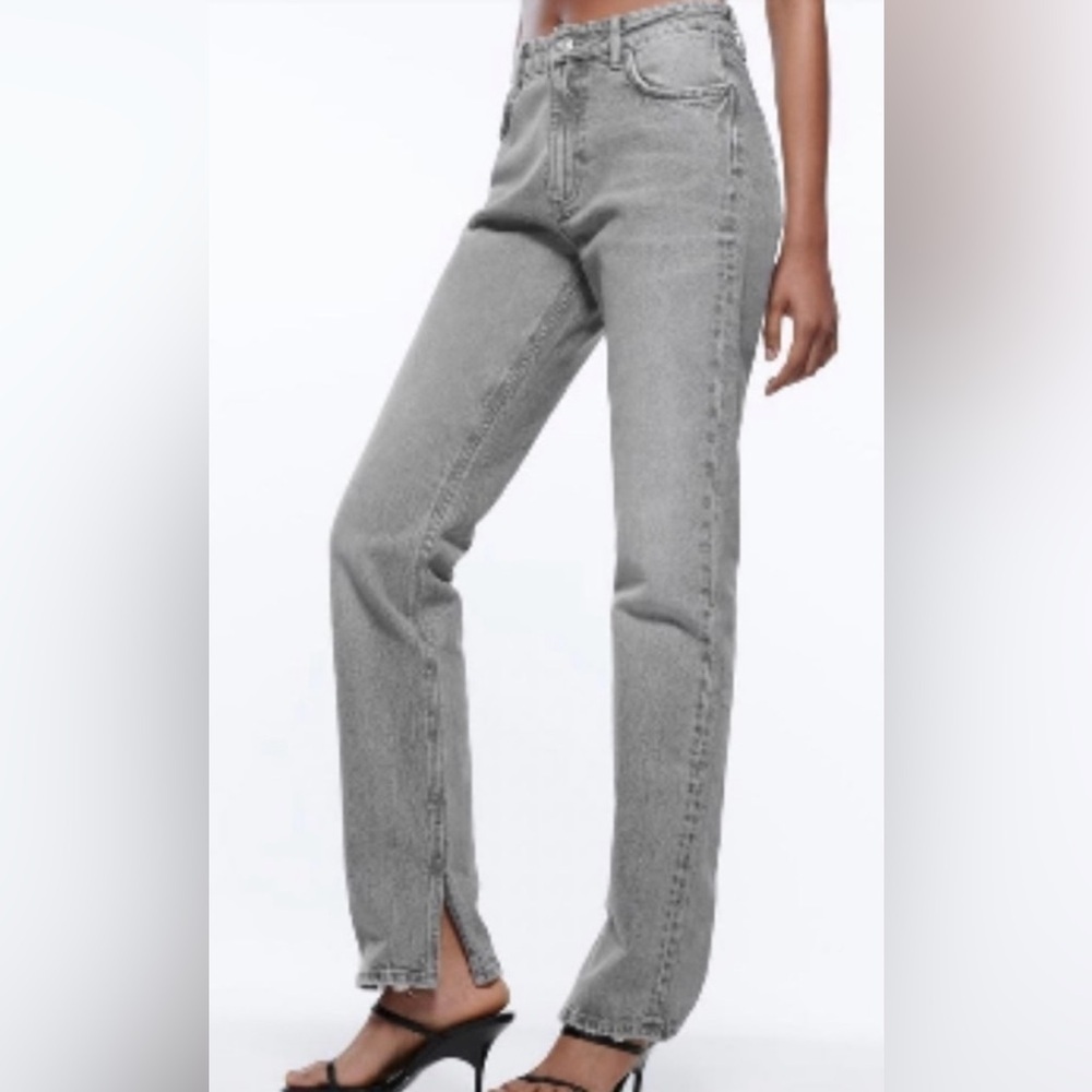 Zara Gray Washed Jeans